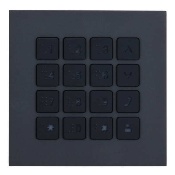 Estación Exterior Modular para Videoportero IP con Teclado para Series VTO4202FB-X. Color Negro