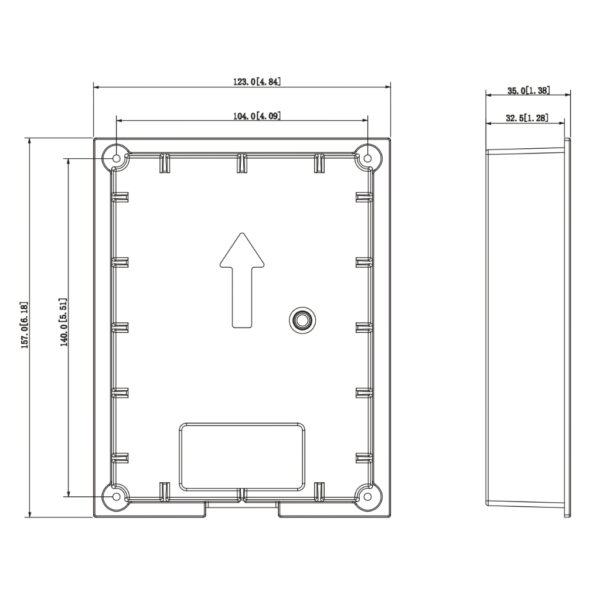 Caja de montaje para insertar para VTO220xF-P - Imagen 4