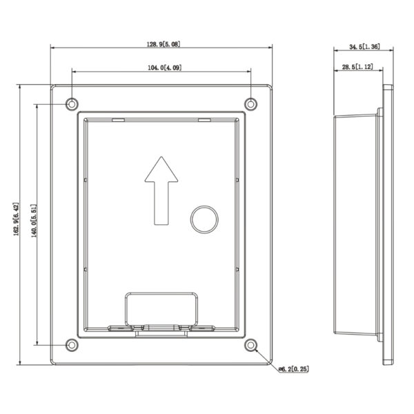 Caja de montaje para insertar para VTO220xF-P - Imagen 5