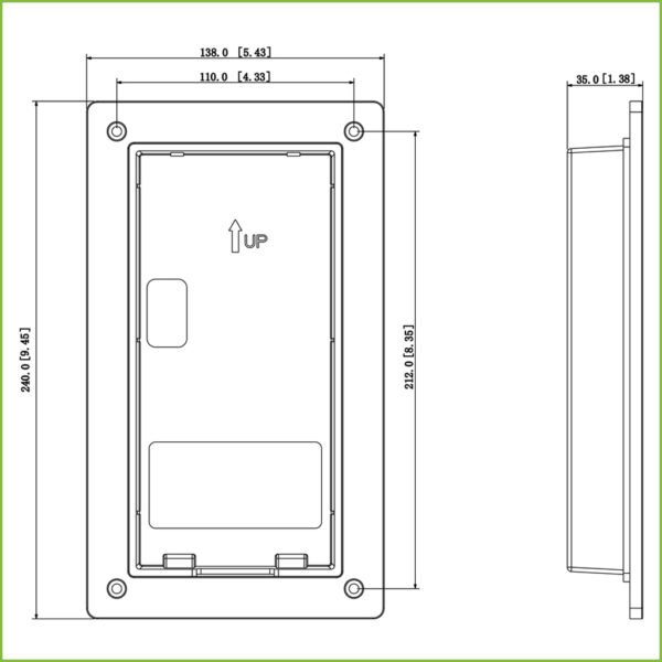 Caja de montaje para insertar para VTO322x1E-P / VTO622xE-P - Imagen 4