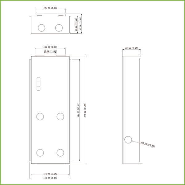Caja de montaje para insertar para VTO75xxG / VTO65xxF(H)(H-D) - Imagen 2