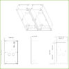 Caja de montaje para 2 módulos de Videoportero Dahua insertar / superficie para VTO4202F-X series - Imagen 2