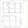 Caja de montaje para 2 módulos de Videoportero Dahua insertar / superficie para VTO4202F-X series - Imagen 3