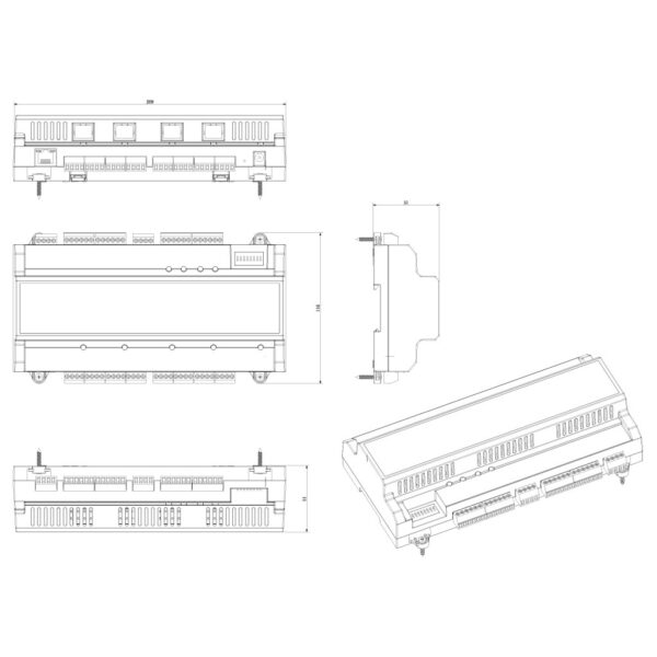 Módulo esclavo para control de acceso de dos puertas, especial para ASC2204C-H - Imagen 3