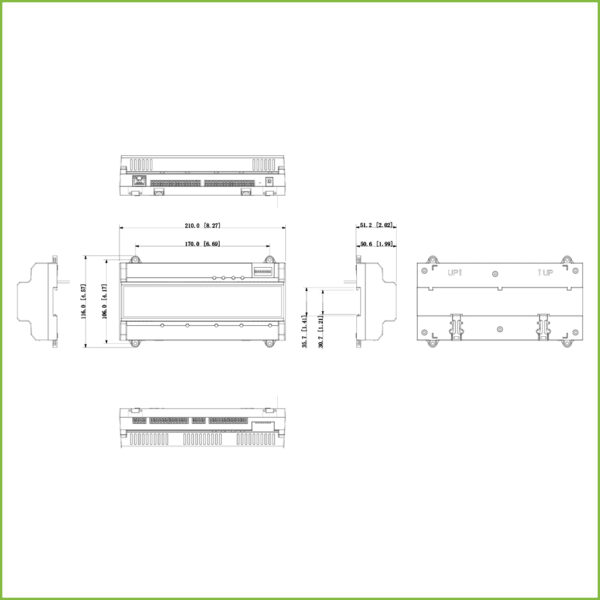Controladora 2 Puertas / 2 Direcciones para Carril DIN IP Wiegand RS-485 - Imagen 3