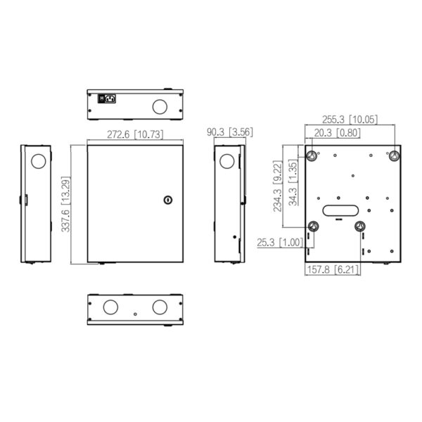 Controladora 4 Puertas / 1 Dirección en Caja Metálica IP Wiegand RS-485 - Imagen 2