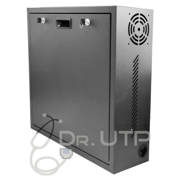 Arcón Vertical para grabador y pantalla con 2 llaves, ventilador y pasacables - Imagen 2