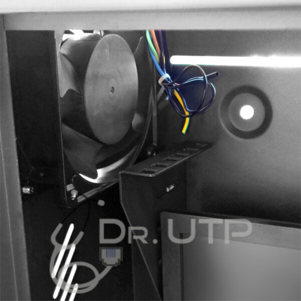 Arcón Vertical para grabador y pantalla con 2 llaves, ventilador y pasacables - Imagen 5