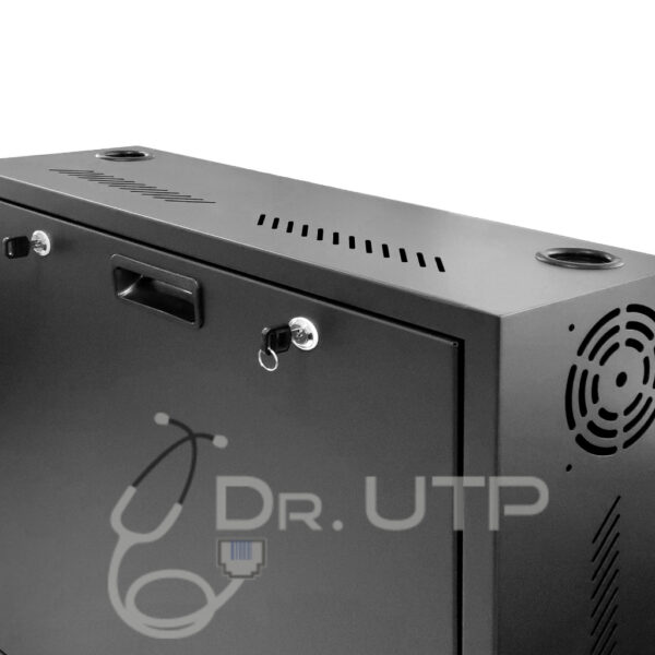 Arcón Vertical para grabador y pantalla con 2 llaves, ventilador y pasacables - Imagen 6