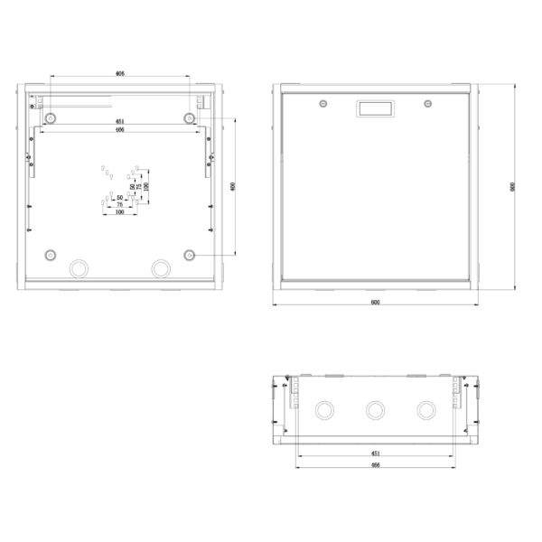 Arcón Vertical para grabador y pantalla con 2 llaves, ventilador y pasacables - Imagen 8