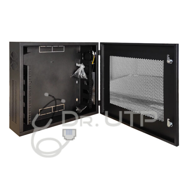 Arcón Vertical para equipos estándar rack de 19" 4U con 2 llaves, ventilador, pasacables y puerta con rejilla - Imagen 2