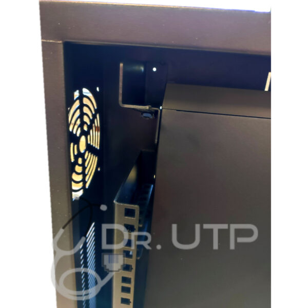 Arcón Vertical para equipos estándar rack de 19" 4U con 2 llaves, ventilador, pasacables y puerta con rejilla - Imagen 5