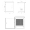 INTEGRATION CABINET. Caja de acero 600x400x300 para báculo de 6m o pared. Color blanco - Imagen 6