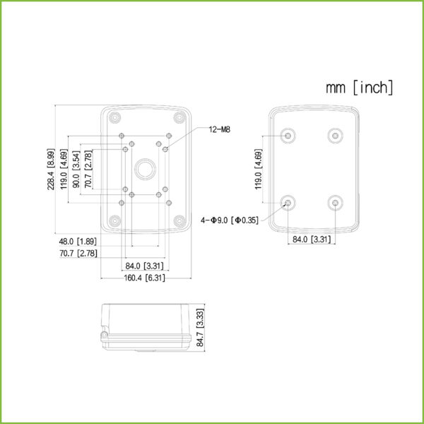 Caja conexiones IP66 para Domos motorizados series 4/5/6/8 - Imagen 2