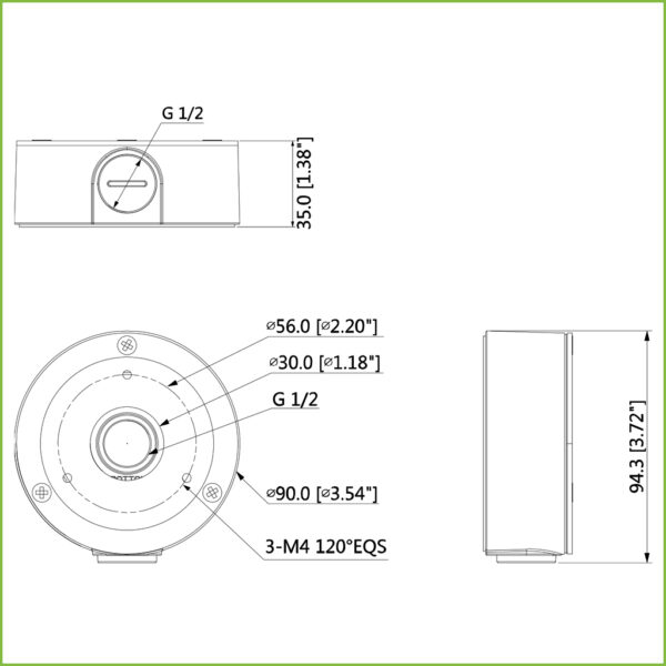 Caja conexiones para HFW1/2/4/5 HAC-ME1 - Imagen 2