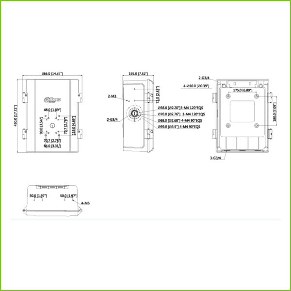 Caja de conexiones IP66 IK10 preparada para cámaras y accesorios DAHUA - Imagen 3
