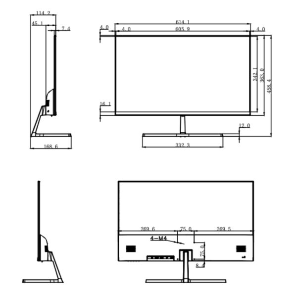 Monitor 27" Dahua LED VGA/HDMI 16:9 1080P - Imagen 3