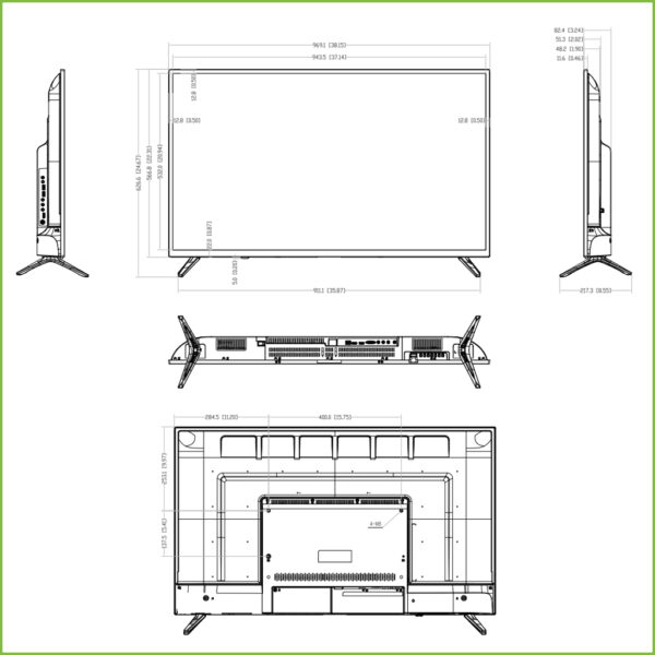 Monitor 43" Dahua para Seguridad 24/7 VGA/HDMI/USB 16:9 1080P - Imagen 2