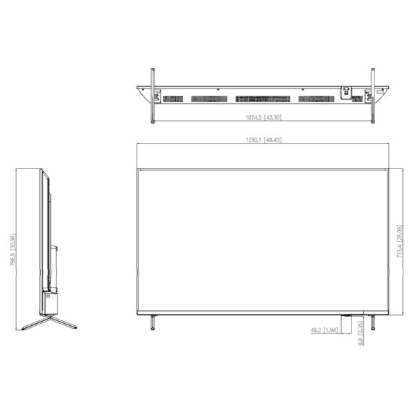 Monitor 55" Dahua para Seguridad 24/7 HDMI/VGA/USB/Audio/RJ45(RS232) 16:9 4K - Imagen 3