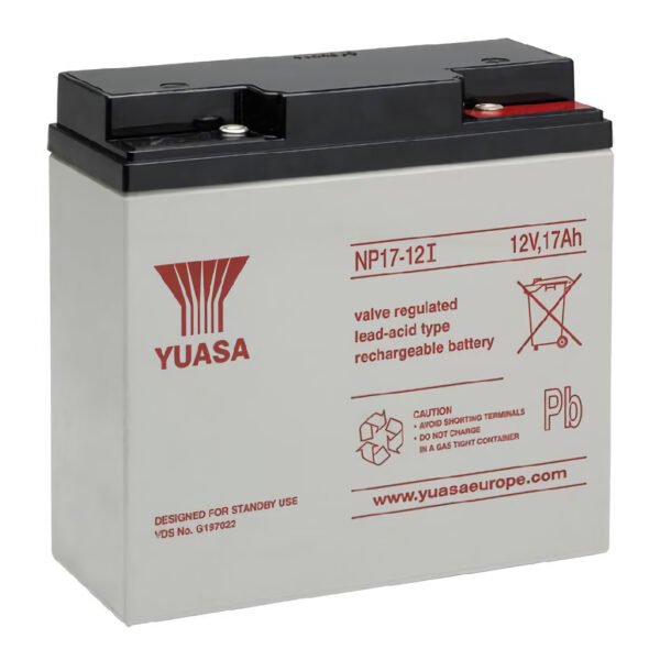 Batería de 12V. Capacidad 17Ah. Conexión mediante tornillo M6