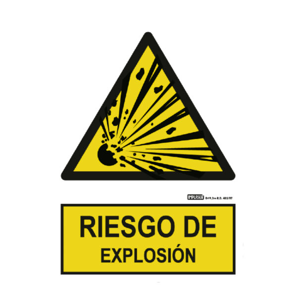 Señal riesgo de explosión 29,7x21cm