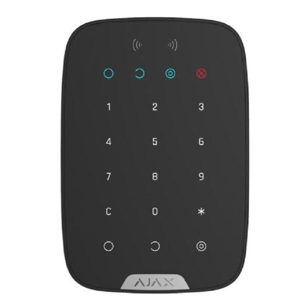 Ajax KeyPad Plus. Teclado táctil con lector inalámbrico. Color negro