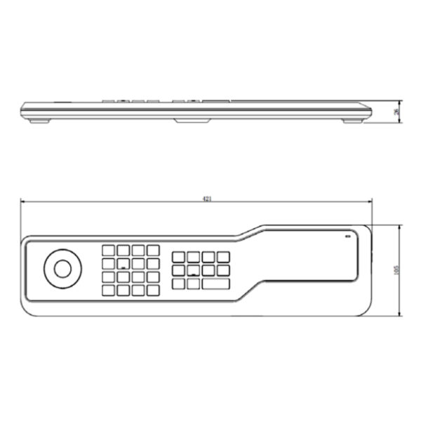 Joystick con Pantalla Touch 10.1" IP RS485 USB 1xHDMI control PTZ 12Vdc + Extension Teclado - Imagen 2