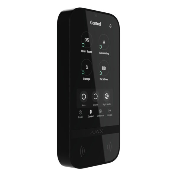 Ajax KeyPad TouchScreen. Teclado Táctil con Lector Inalámbrico. Color Negro - Imagen 2