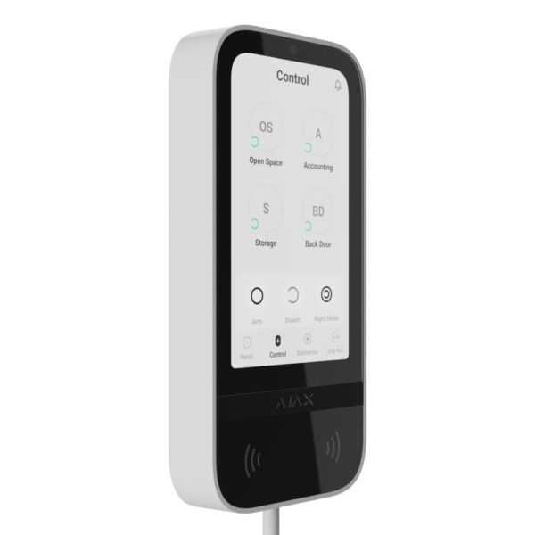 Ajax KeyPad TouchScreen Fibra. Color Blanco - Imagen 2