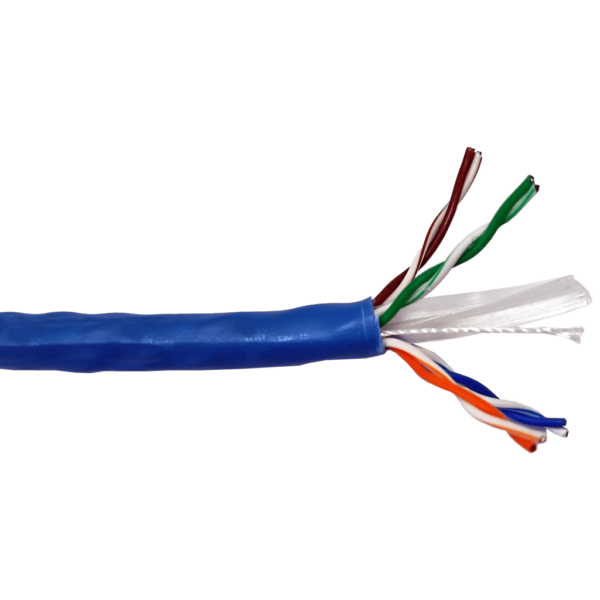 Bobina 305mts Cable UTP CAT6 0.53mm Cobre sin Oxigeno CE CPR Eca. Cubierta LSZH Azul. Mejor Precio por 10u y 50u - Imagen 2