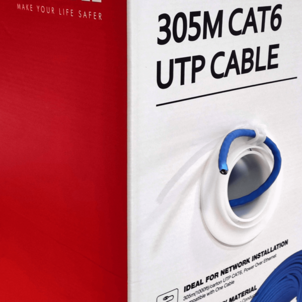 Bobina 305mts Cable UTP CAT6 0.53mm Cobre sin Oxigeno CE CPR Eca. Cubierta LSZH Azul. Mejor Precio por 10u y 50u - Imagen 3