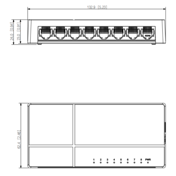 Switch 8 puertos 10/100 No_Manejable Layer2 - Imagen 2