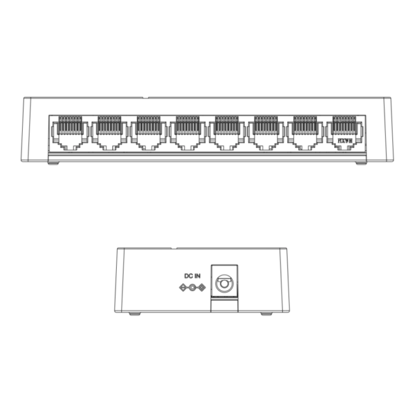 Switch 8 puertos 10/100 No_Manejable Layer2 - Imagen 3