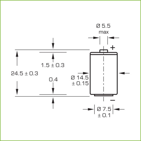 Pila Litio SAFT 1/2 AA 3.6V 1.2AH PCL7409B - Imagen 3